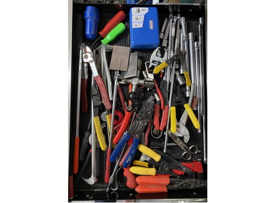 Drawer Full Of Various Automotive Tools