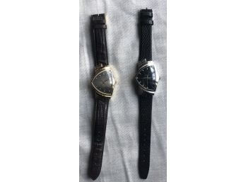 Two Hamilton Watches Brass & Chrome