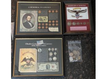 Framed And Loose Coins