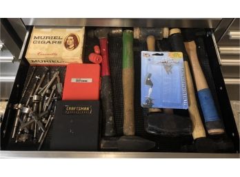 Drawer Of Assorted Mallets And Bits