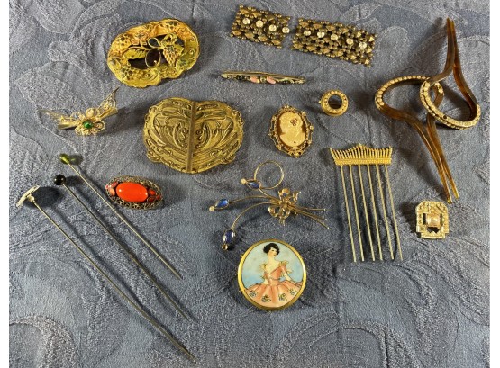 Antique Bits Of Jewelry & More
