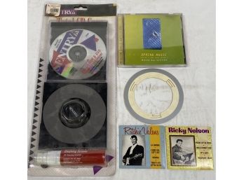 Have A CD Collection And Need A CD Cleaner?  How About Some Unique Mini CDs By Ritchie Valens And Ricky Nelson