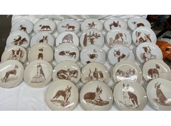 Laurelwood Boston Terrier Plate Collection 1987-2015 (1990 Is Missing)