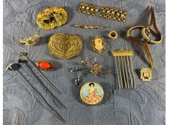 Antique Bits Of Jewelry & More