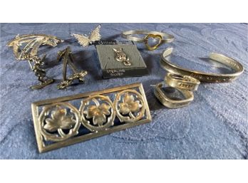 Eclectic Silver-tone & Sterling Jewelry Assortment