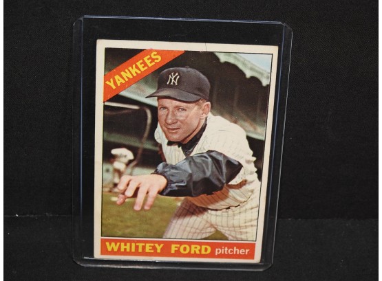 1966 Topps NY Yankees HOFer Whitey Ford Baseball Card