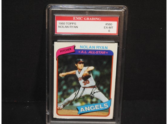 Graded Ex To NM 1980 Topps HOFer Nolan Ryan Baseball Card
