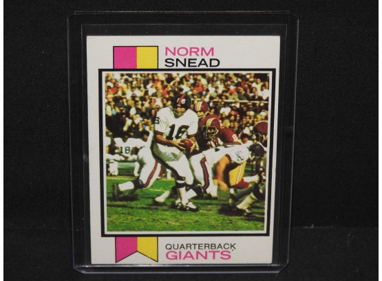 1973 Topps NY Giants QB Star Norm Snead Football Card
