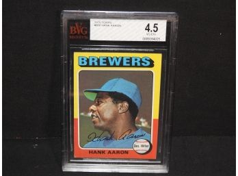 Graded VG To Ex 1975 Topps HOFer Hank Aaron Baseball Card