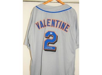 Signed NY Mets Manager Bobby Valentine Subway Series Baseball Jersey With COA