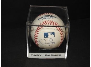 Signed NY Yankees Pitcher Daryl Rasner Baseball