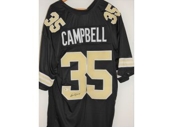 Signed NO Saints HOFer Earl Campbell Football Jersey With COA