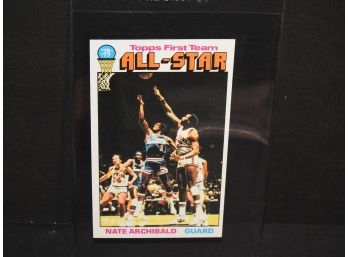 1976 Topps HOFer Nate Archibald Tall Boy Basketball Card