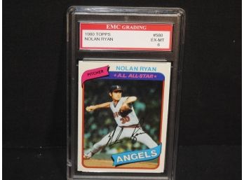 Graded Ex To NM 1980 Topps HOFer Nolan Ryan Baseball Card
