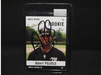 Signed Albert Pujols College Baseball Card