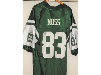 Signed NY Jets Superstar Santana Moss Football Jersey