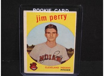 1959 Topps HOFer Jim GAYLORD Perry ROOKIE Baseball Card