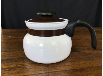 Vintage Corning Ware White Coffee Pot, 6 Cup