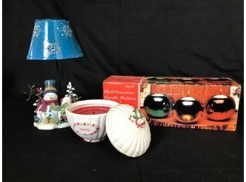 3 Piece Holiday Candle Lot