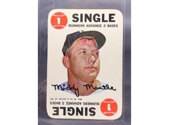 Vintage Card 1968 Topps Game Mickey Mantle Card