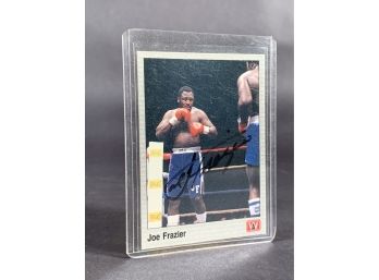 Joe Frazier  Boxing Hall Of Fame Autographed Vintage Card