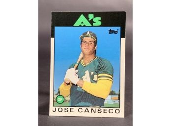Vintage Card 1986 Topps Traded Jose Canseco Rookie