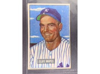 Vintage Baseball Card 1951 Bowman Cliff Mapes