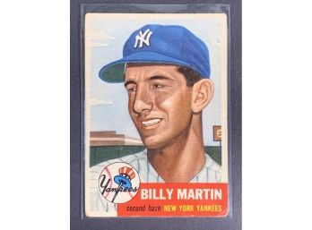 Vintage Baseball Card 1953 Billy Martin