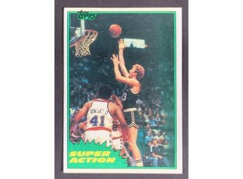 Vintage Basketball Card Larry Bird Super Action 2nd Year