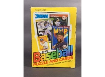 Vintage Baseball 1989 Donruss Puzzle And Cards 36 Wax Packs