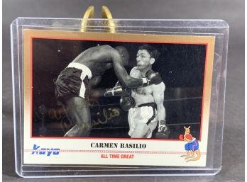 Carmen Basilio Kayo Cards Autographed Vintage Card