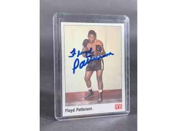 Floyd Patterson Boxing Hall Of Fame Autographed Vintage Card