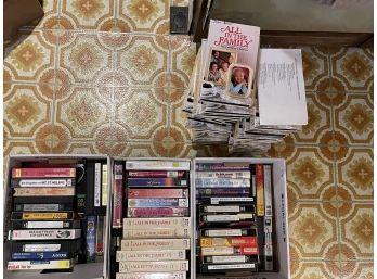 LARGE LOT OF VHS TAPES, INCLUDING WHAT APPEARS TO BE A COMPLETE RUN OF 'ALL IN THE FAMILY'