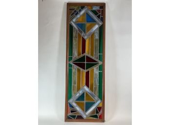 MIDCENTURY STAINED GLASS WINDOW 52' X 17'