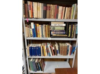 LARGE SHELF LOT OF BOOKS (SHELVING NOT INCLUDED)