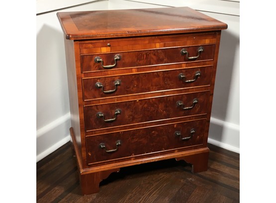 Stunning English Yew Wood Four Drawer Chest With Pull Out Tablet - Mill House Antiques  Woodbury - Paid $1,900