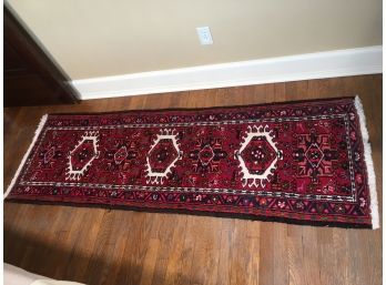 Fabulous Vintage Oriental Runner - Hand Made - VERY BOLD COLORS - Beautiful Piece - GREAT CONDITION !