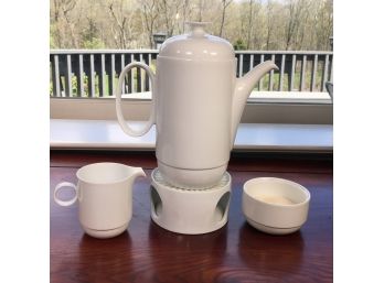 Vintage White STUDIO LINE Porcelain ROSENTHAL Teapot - Warmer - Sugar & Creamer