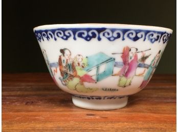 Miniature / Small Bowl - All Hand Painted - Vintage ? Antique ? - Very Pretty Piece - Well Done Piece