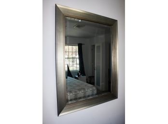 Custom Made White Gold Leaf Mirror