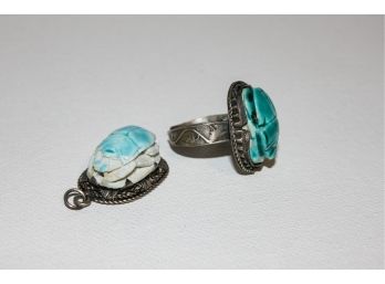 Scarab Ring And Pendant