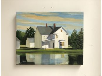New England Farmhouse By Colleen McGuire Oil On Canvas