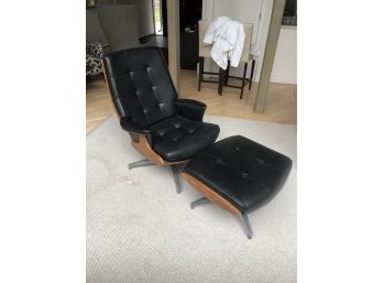 Classic Mid Century Heywood Wakefield Lounge Chair With Matching Ottoman