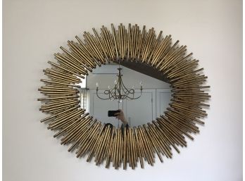 Antique Sunburst Mirror, Manner Of Curtis Jere