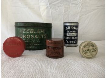Antique Advertising Tin Lot