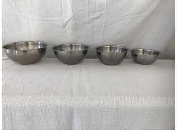 Set Of Graduated Stainless Steel Bowls