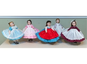 Vintage Complete Set Of 'little Women' Madame Alexander Dolls Amy, Beth, Jo, Meg & Marme