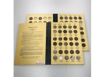 Library Of Coins Vol. 2, 1909-1940 Lincoln Cents (Two Albums W/ 104 Vintage Coins)