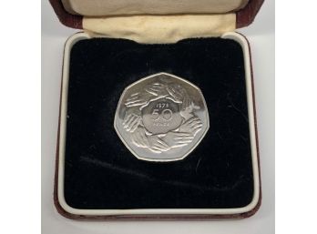 Great Britain 1973 50 Pence Proof Commemorative Coin (EEC/EU/Brexit)