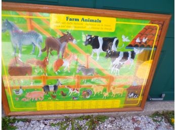 Cute Farm Animal Print In 3 Languages
